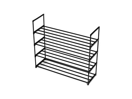 Botník Autronic Botník, 4 police, černý kov (GD-406 BK) (4)