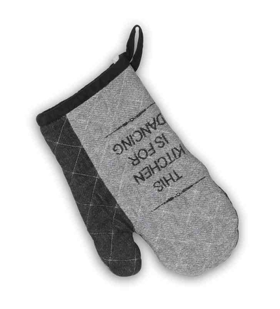 Chňapka Kela KL-12777 rukavice Gianna 100% bavlna bílo-černá (1)