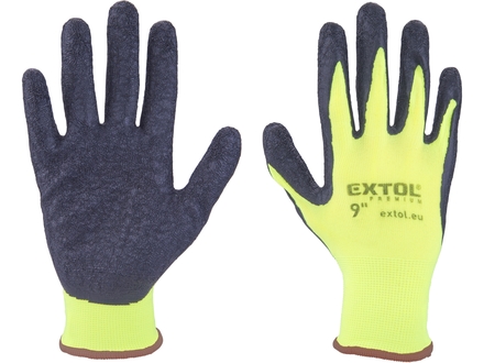 Rukavice Extol Premium 8856645 nylonové, bezešvé, polomáčené v latexu, velikost 9"