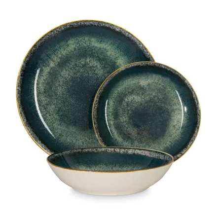 Jídelní sada talířů Berlingerhaus BH-10300 18 ks Matte Green Collection zelená (1)