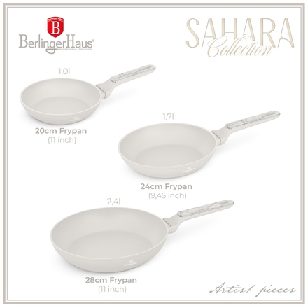 Sada pánví s titanovým povrchem Berlingerhaus BH-8398 3 ks Sahara Marble Collection (2)