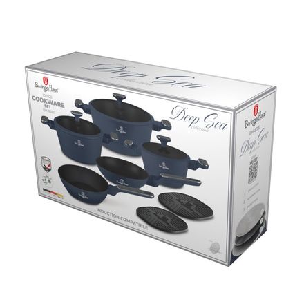 Sada nádobí s titanovým povrchem Berlingerhaus BH-8381 10 ks Deep Sea Collection