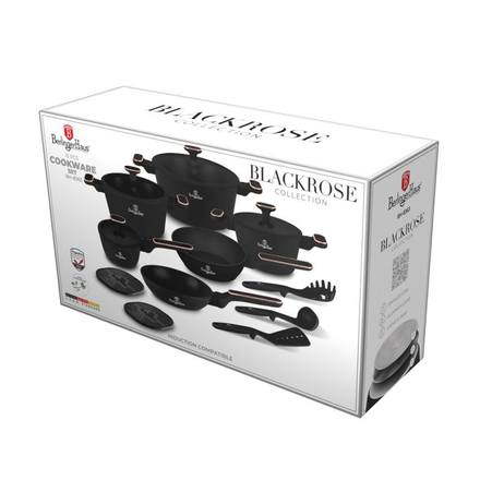Sada nádobí s titanovým povrchem Berlingerhaus BH-8363 15 ks Black Rose Collection (1)