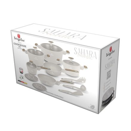 Sada nádobí s titanovým povrchem Berlingerhaus BH-8325 15 ks Sahara Nordic Collection (1)