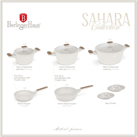 Sada nádobí s titanovým povrchem Berlingerhaus BH-8324 10 ks Sahara Nordic Collection (2)
