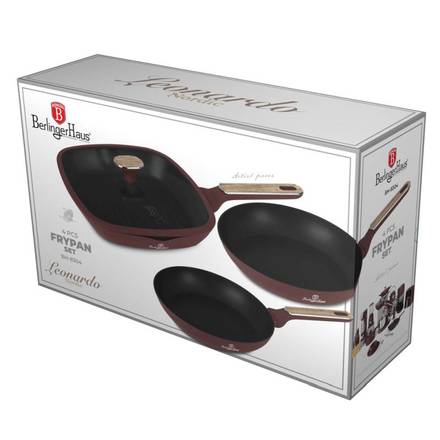 Sada pánví s titanovým povrchem Berlingerhaus BH-8304 4 ks Leonardo Nordic Collection