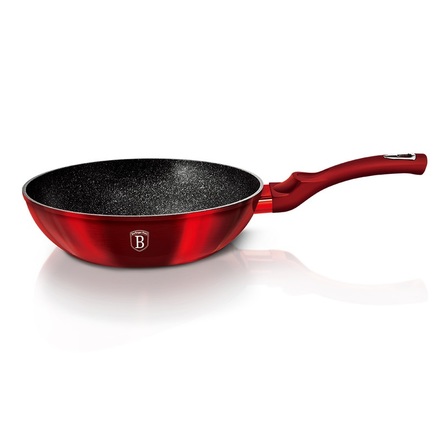 WOK pánev s mramorovým povrchem Berlingerhaus BH-6166 30 cm Burgundy Metallic Line (5)