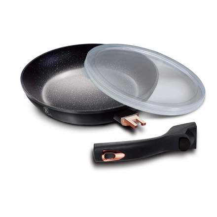 Pánev s nepřilnavým povrchem Berlingerhaus BH-1952 s odnímatelnou rukojetí 28 cm Black Rose Collection (1)