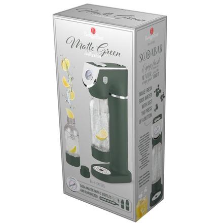 Výrobník sody Berlingerhaus BH-9785 SODABAR + 2 lahve Matte Green Collection (1)