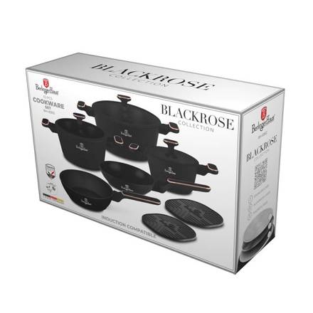 Sada nádobí s titanovým povrchem Berlingerhaus BH-8362 10 ks Black Rose Collction (1)