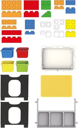 Dětský stůl na stavění Eddy Toys ED-226675 včetně kostek sada 300 ks (6)