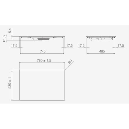 Indukční varná deska Elica PRIMIS 804 PLUS BL (1)