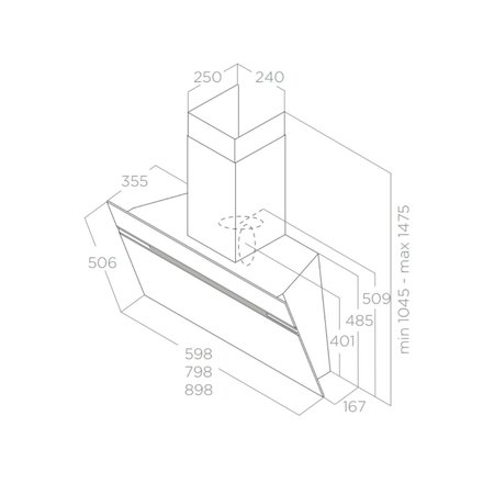 Komínový odsavač par Elica STRIPE WHA80 (1)