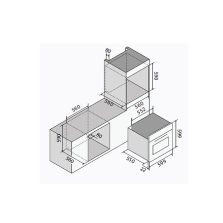 Samostatná vestavná trouba Elica VIRTUS MULTI 60 DD BL (1)