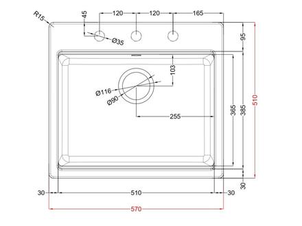 Granitový kuchyňský dřez Elleci TIME 105 G40 (2)
