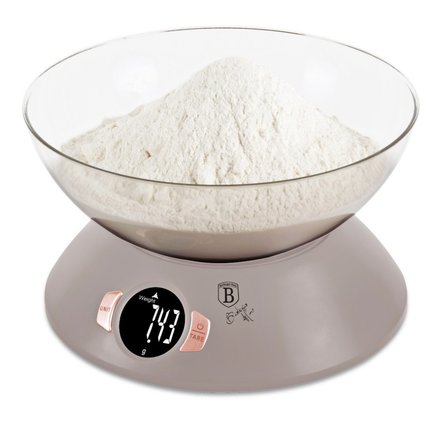 Kuchyňská váha Berlingerhaus BH-9616 s miskou Taupe Collection