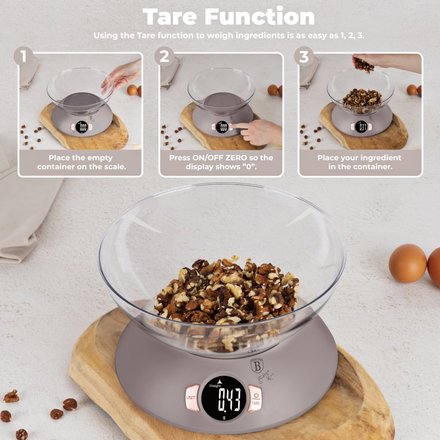 Kuchyňská váha Berlingerhaus BH-9616 s miskou Taupe Collection (5)