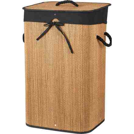 Koš na prádlo Excellent KO-KR9000070 bambus 40x30x60 cm hnědá/černá