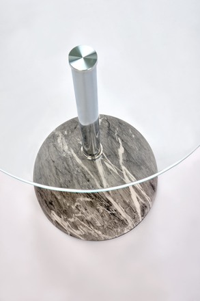 Konferenční stolek Halmar ARIANA popelavá mramor transparentní (2p=1szt) (3)