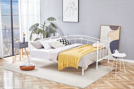 Rozkládací postel s výsuvem další matrace Halmar ARIZA bílá (2)