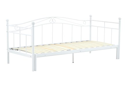 Rozkládací postel s výsuvem další matrace Halmar ARIZA bílá (4)