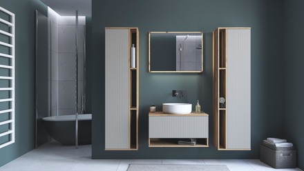 Zrcadlo Halmar AVIOLA 80 cm + LED dub artisan (1p=1szt) (2)