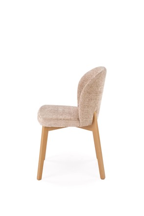 Moderní jídelní židle Halmar BASSO dub přírodní  potah: CREMONA 14 (béžová) (3)