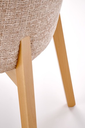 Moderní jídelní židle Halmar BASSO dub přírodní  potah: CREMONA 14 (béžová) (15)