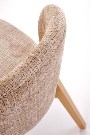 Moderní jídelní židle Halmar BASSO dub přírodní  potah: CREMONA 14 (béžová) (16)