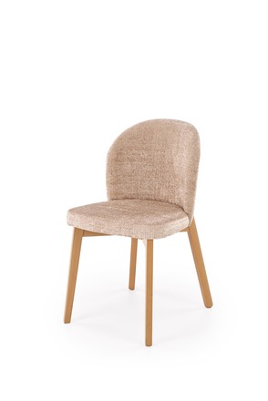 Moderní jídelní židle Halmar BASSO dub přírodní  potah: CREMONA 14 (béžová) (1)