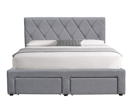 Manželská postel s úložným prostorem Halmar BETINA 140 popelavá (4 Karton)