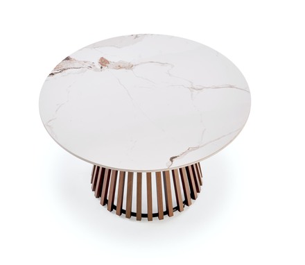 Konferenční stolek Halmar CARINA béžová mramor  ořech (2p=1szt) (1)