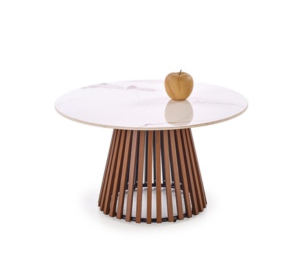 Konferenční stolek Halmar CARINA béžová mramor  ořech (2p=1szt) (2)