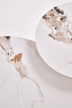 Konferenční stolek Halmar CARINA béžová mramor  ořech (2p=1szt) (4)