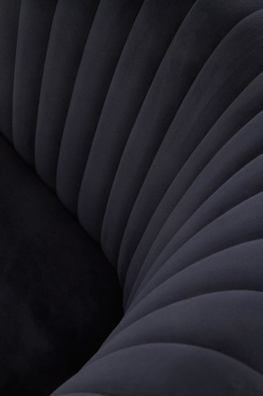 Relaxační křeslo Halmar CROWN černá  zlatá (7)