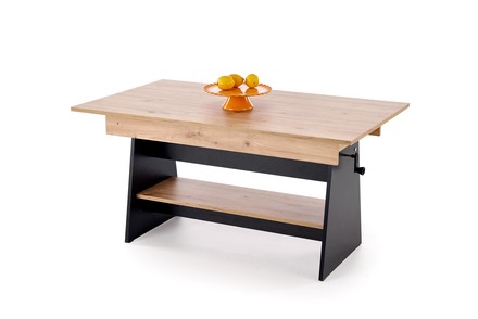 Konferenční stolek Halmar ERIKA s rozkladem dub artisan  černá (3 Karton) (5)