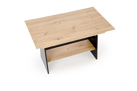 Konferenční stolek Halmar ERIKA s rozkladem dub artisan  černá (3 Karton) (6)