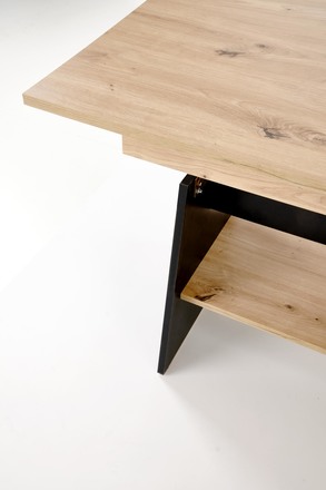 Konferenční stolek Halmar ERIKA s rozkladem dub artisan  černá (3 Karton) (9)
