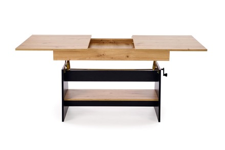 Konferenční stolek Halmar ERIKA s rozkladem dub artisan  černá (3 Karton) (4)