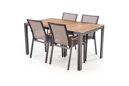 Moderní jídelní židle Halmar FIERRO černá popelavá hnědá (1p=1szt) (6)