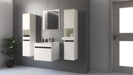 Zrcadlo Halmar FIGARO 60 cm bílá (1p=1szt) (3)