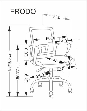 Dětské kancelářské křeslo Halmar FRODO světlý popel (3)