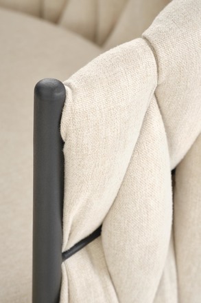 Barová židle Halmar H125 nohy - černá, sedadlo - béžová (1p=2szt) (4)