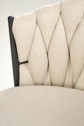 Barová židle Halmar H125 nohy - černá, sedadlo - béžová (1p=2szt) (5)