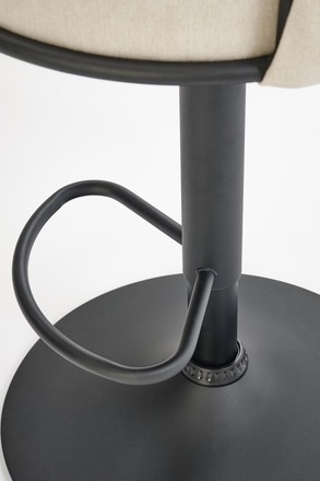 Barová židle Halmar H125 nohy - černá, sedadlo - béžová (1p=2szt) (6)