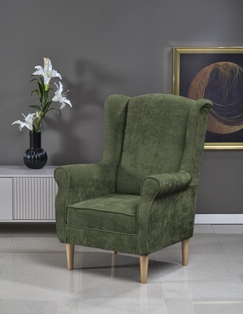 Relaxační křeslo Halmar HERMES olivová (tkanina MARKOS 14-#12) (1)