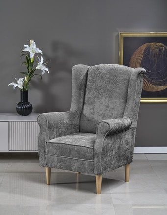 Relaxační křeslo Halmar HERMES popelavá (tkanina MARKOS 14-#22) (1)