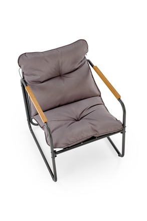 Set zahradního nábytku Halmar HUDSON, ( Sofa, Křeslo 2x, Stolek ), popelavá hnědá (1p=1zestaw) (5)