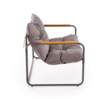 Set zahradního nábytku Halmar HUDSON, ( Sofa, Křeslo 2x, Stolek ), popelavá hnědá (1p=1zestaw) (13)