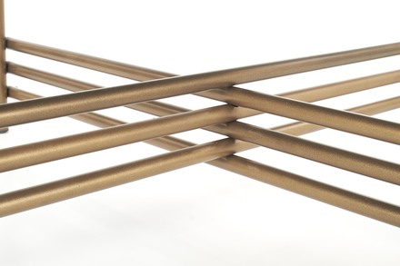 Konferenční stolek Halmar ISMENA nohy - zlatá, pracovní deska - černá (1p=1szt) (5)